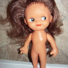 Кукла ГДР копытка с длинными волосами