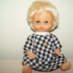 Кукла куколка ГДР Бигги пухлик блондинка