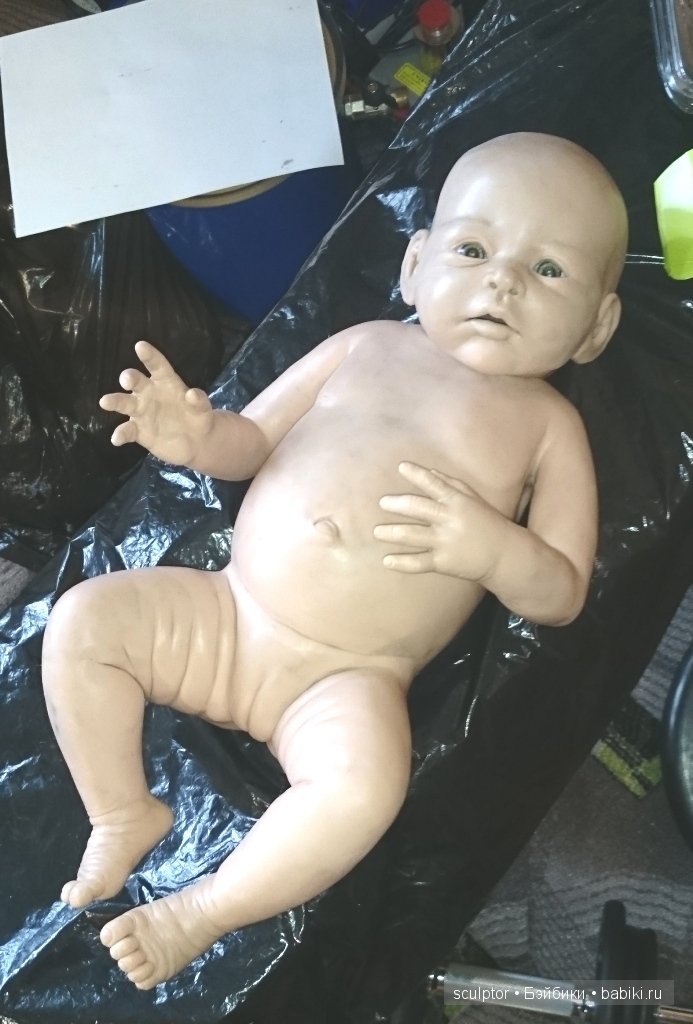 Фото от лепки в глине до готовой силиконовой куклы (фото 6)