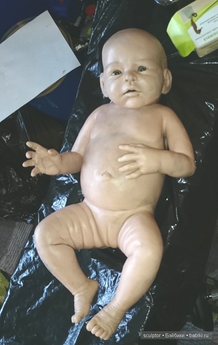 Фото от лепки в глине до готовой силиконовой куклы (фото 7)