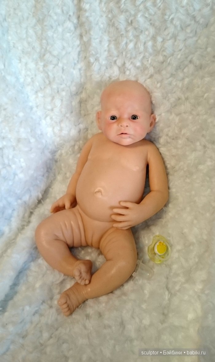 Фото от лепки в глине до готовой силиконовой куклы