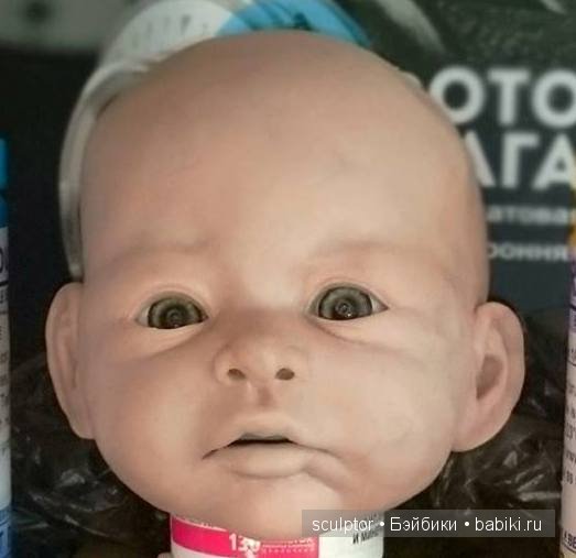 Фото от лепки в глине до готовой силиконовой куклы