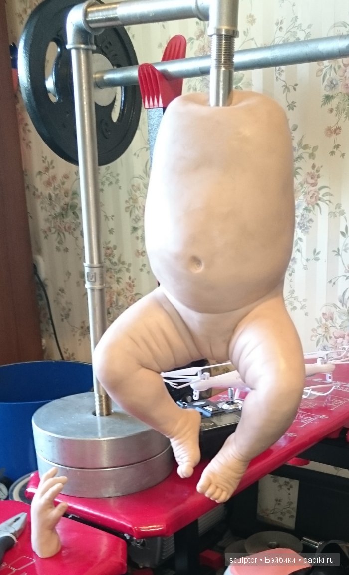 Фото от лепки в глине до готовой силиконовой куклы (фото 3)