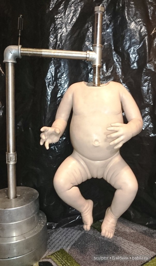 Фото от лепки в глине до готовой силиконовой куклы (фото 4)