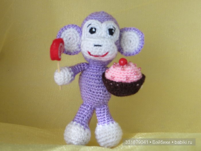 Озорные обезьянки ручной работы. Игрушки вязанные крючком (фото 10)