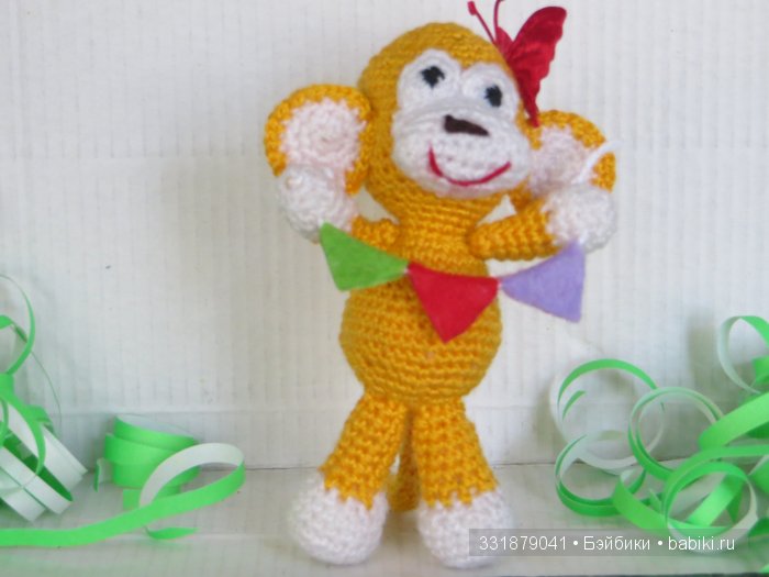 Озорные обезьянки ручной работы. Игрушки вязанные крючком (фото 7)