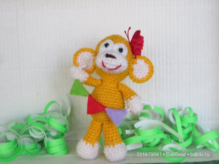 Озорные обезьянки ручной работы. Игрушки вязанные крючком (фото 6)