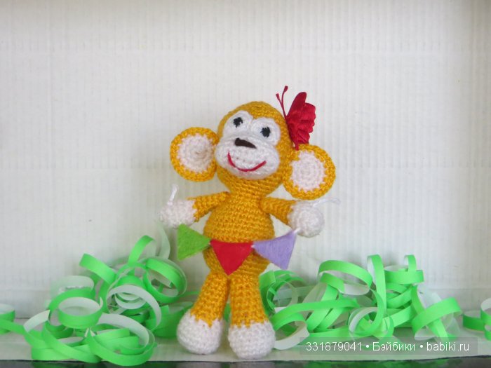 Озорные обезьянки ручной работы. Игрушки вязанные крючком (фото 5)