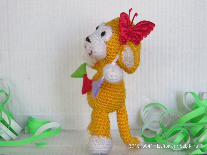 Озорные обезьянки ручной работы. Игрушки вязанные крючком (фото 8)