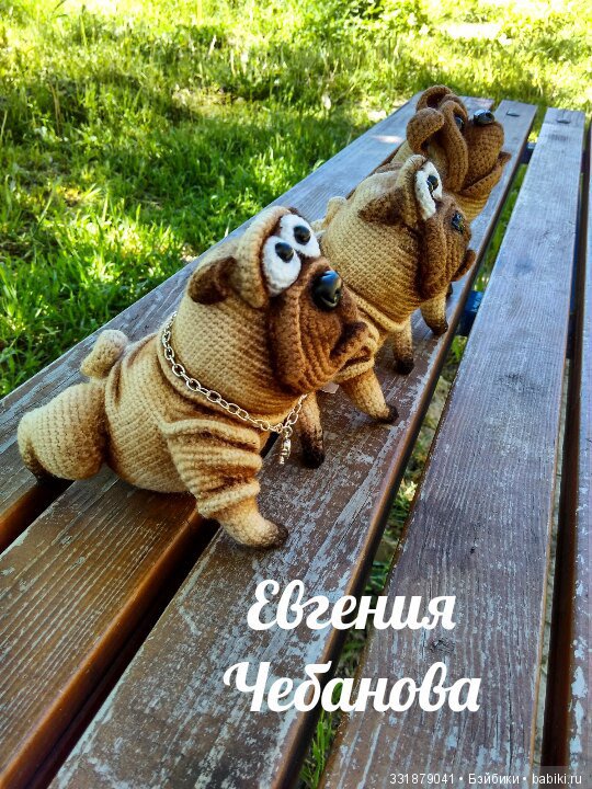Вязаные мопсы — Вязаные игрушки и амигуруми: крючком (фото 3)