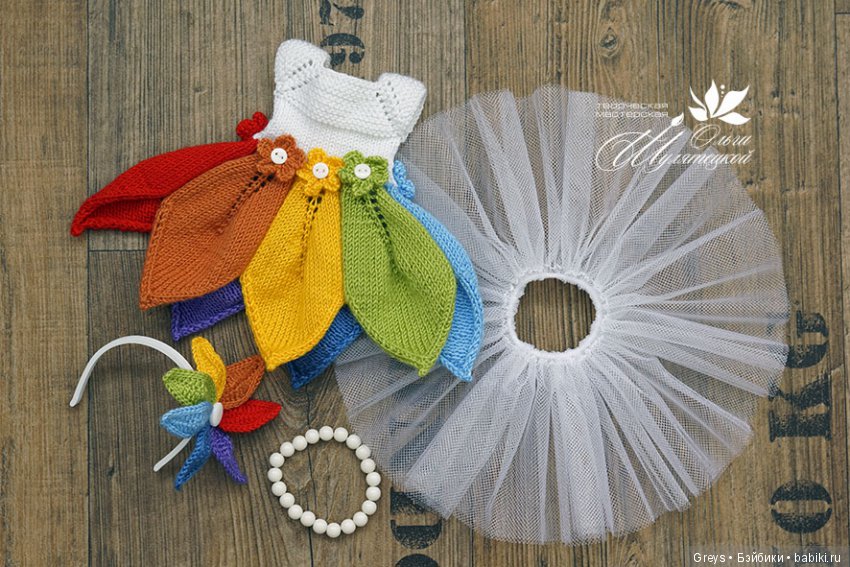 Мастер-класс - платье спицами для Паолок Акварельки (фото 8)