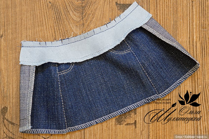 Мастер-класс: джинсовая юбка для Паола Рейна, Руби Ред, Готц Литл Кидз (фото 10)