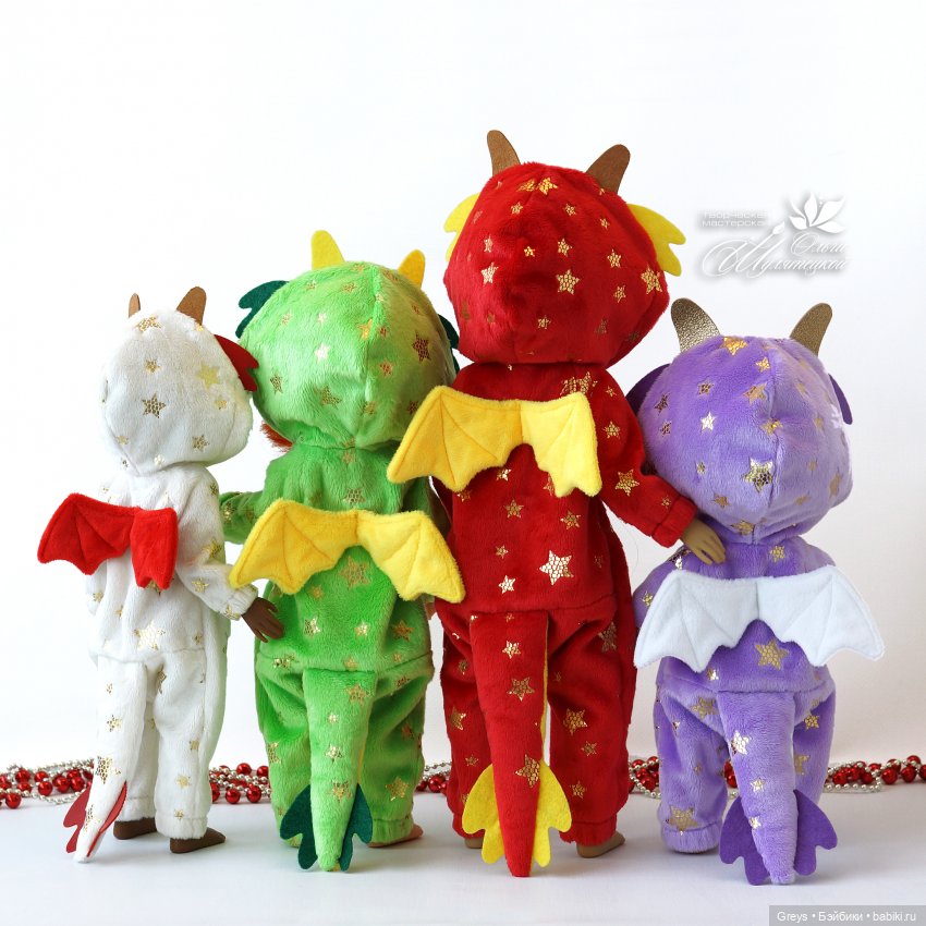 Новогодние дракончики | Бэйбики Новогодние дракончики — Одежда и обувь для кукол своими руками: фото (фото 2)