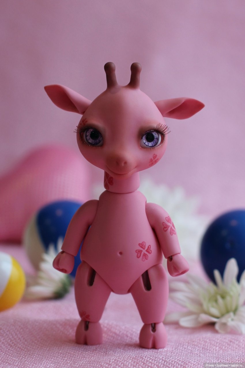 Жирафик - антистресс — Лепка авторских игрушек и папье (фото 4)