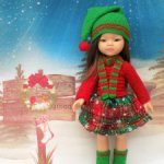 Одежда для куклы Паола Рейна Paola Reina, комплект Рождественский эльф