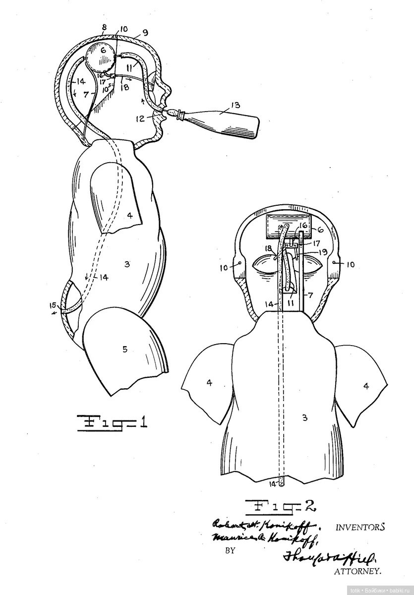 патент питья куклы