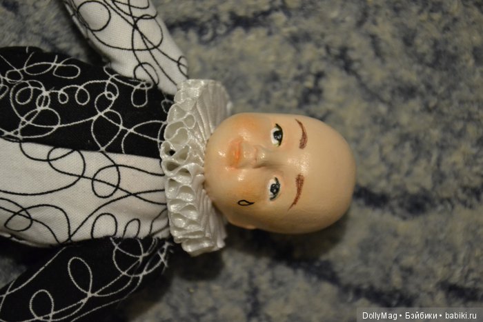 Реставрация Пьеро — Ремонт и реставрация фарфоровых кукол: склейка (фото 9)