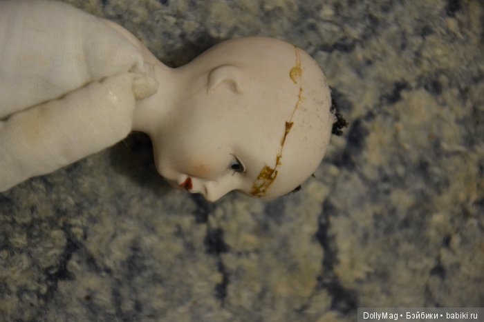 Реставрация Пьеро — Ремонт и реставрация фарфоровых кукол: склейка (фото 5)