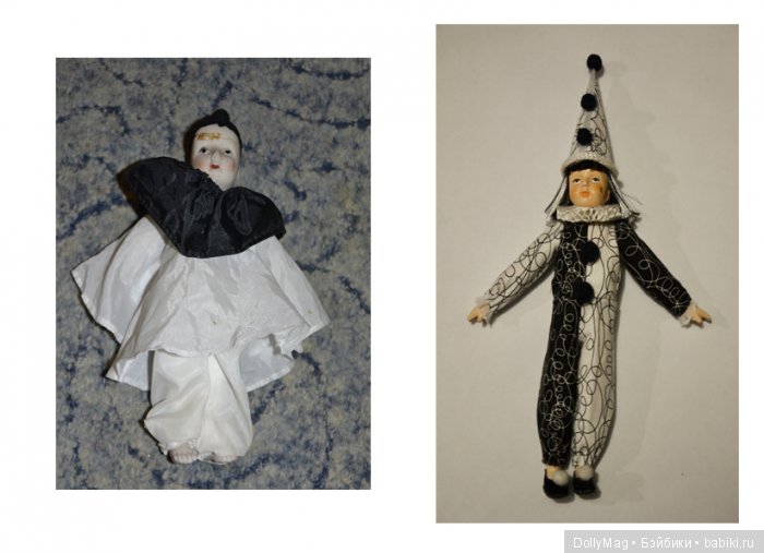 Реставрация Пьеро — Ремонт и реставрация фарфоровых кукол: склейка