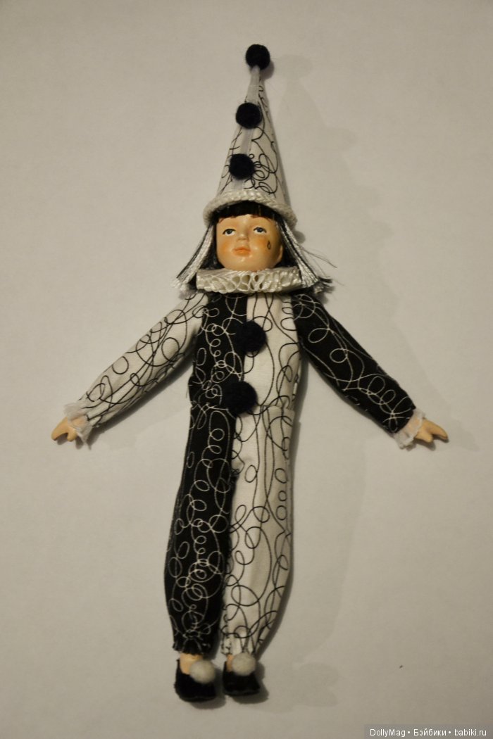 Реставрация Пьеро — Ремонт и реставрация фарфоровых кукол: склейка (фото 10)