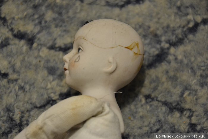 Реставрация Пьеро — Ремонт и реставрация фарфоровых кукол: склейка (фото 4)