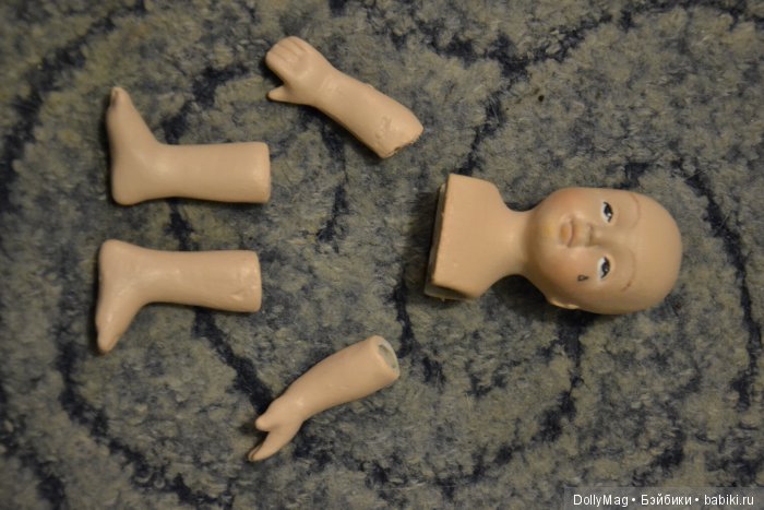 Реставрация Пьеро — Ремонт и реставрация фарфоровых кукол: склейка (фото 7)