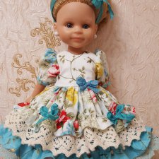 Скидка 1350 рублей! Платье куклы Paola Reina 32 - 34 см В Розовом саду-2
