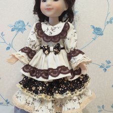 Платье куклам Ruby Red 37 см Сливочный шоколад