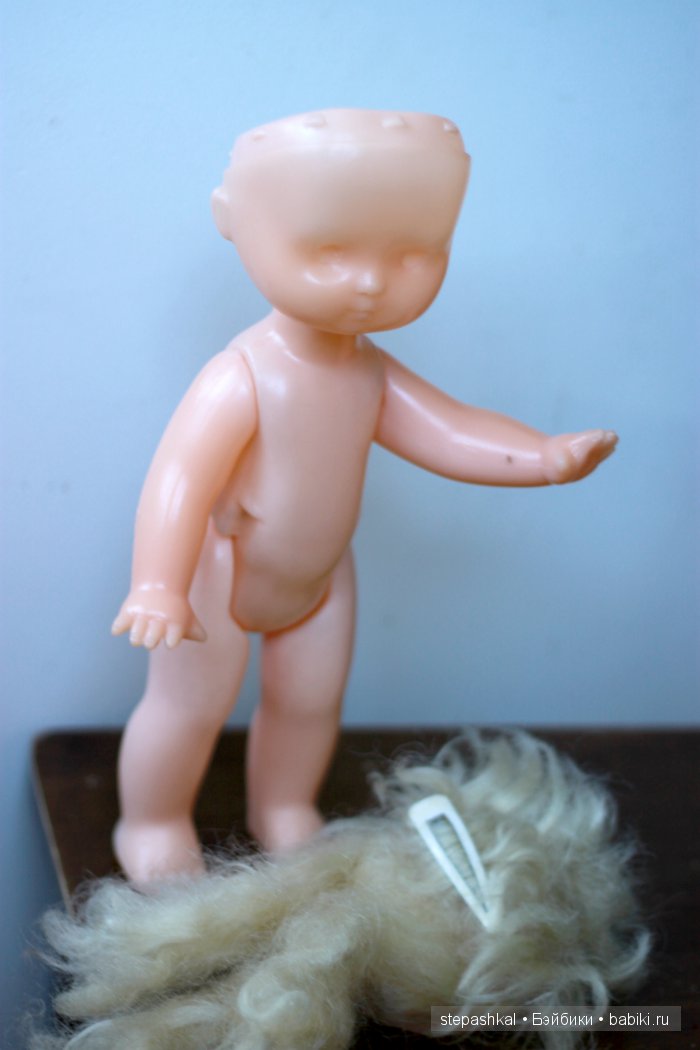 Экспериментальный ООАК старой советской куклы (фото 3)