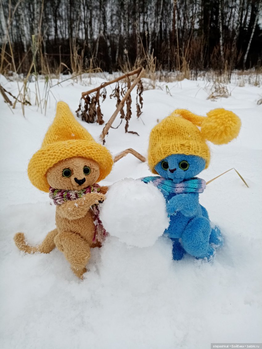 Три кота и один Такс — Домашние фото авторских игрушек: Тедди