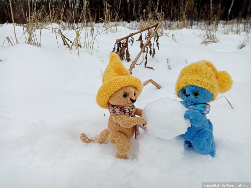 Три кота и один Такс — Домашние фото авторских игрушек: Тедди