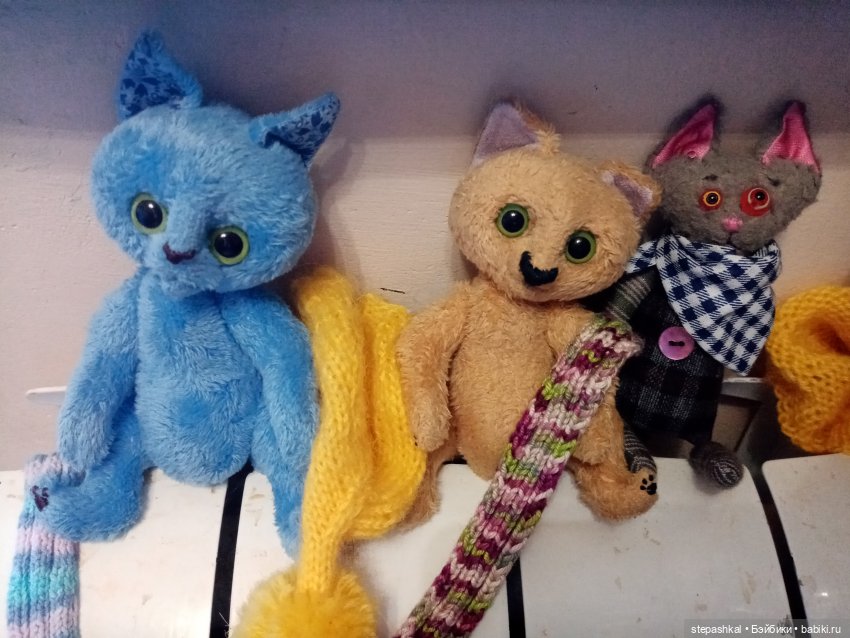 Три кота и один Такс — Домашние фото авторских игрушек: Тедди