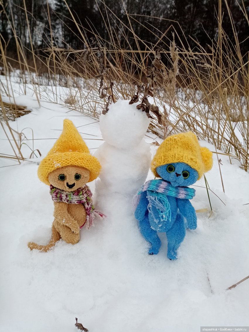 Три кота и один Такс — Домашние фото авторских игрушек: Тедди