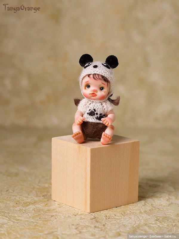 Миниатюрная кукла Панда — Авторские миниатюрные куклы: лепка