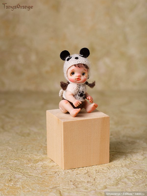 Миниатюрная кукла Панда — Авторские миниатюрные куклы: лепка (фото 5)