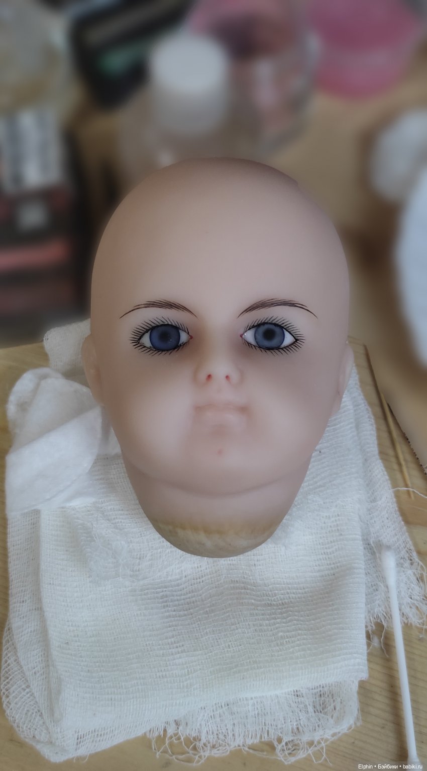 Одна из моих новых работ. Восковая кукла-реплика антикварного Schmitt et Fils (фото 4)