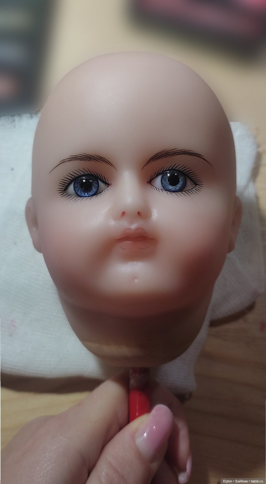 Одна из моих новых работ. Восковая кукла-реплика антикварного Schmitt et Fils (фото 5)