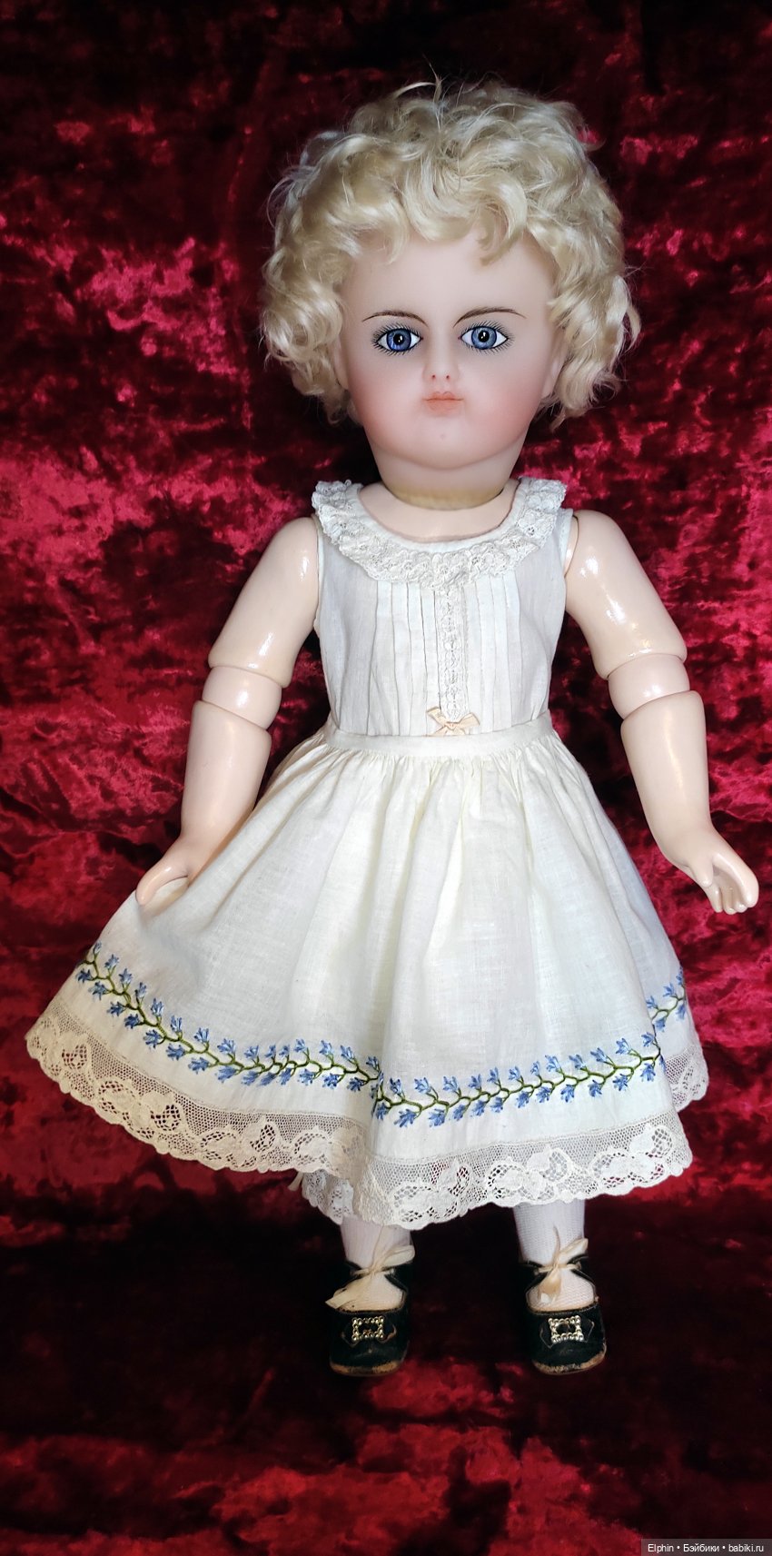 Одна из моих новых работ. Восковая кукла-реплика антикварного Schmitt et Fils (фото 10)