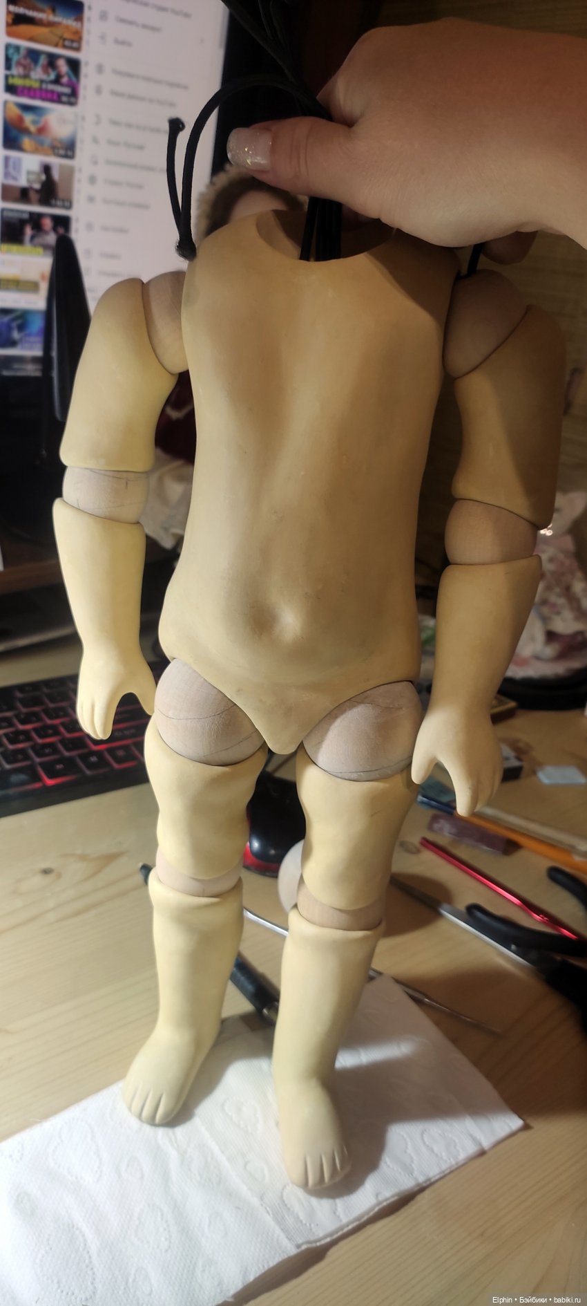 Одна из моих новых работ. Восковая кукла-реплика антикварного Schmitt et Fils