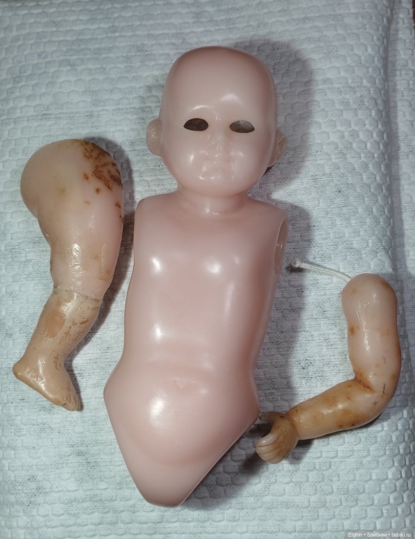 Реставрация цельнолитой восковой куклы