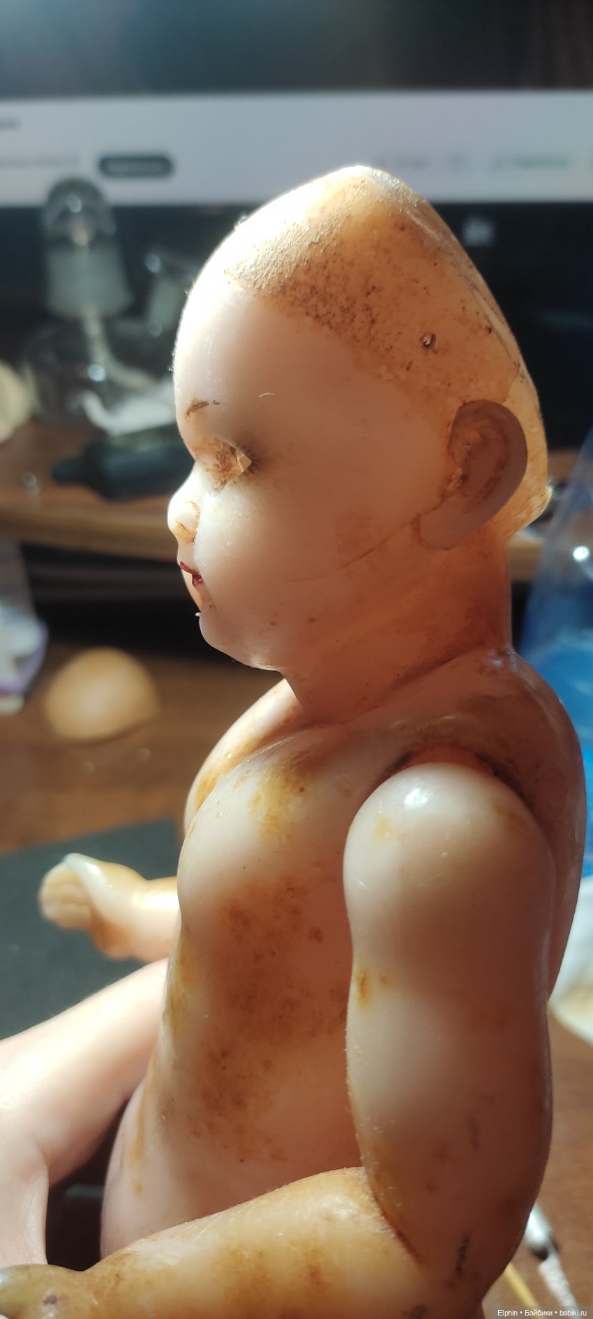 Реставрация цельнолитой восковой куклы (фото 7)