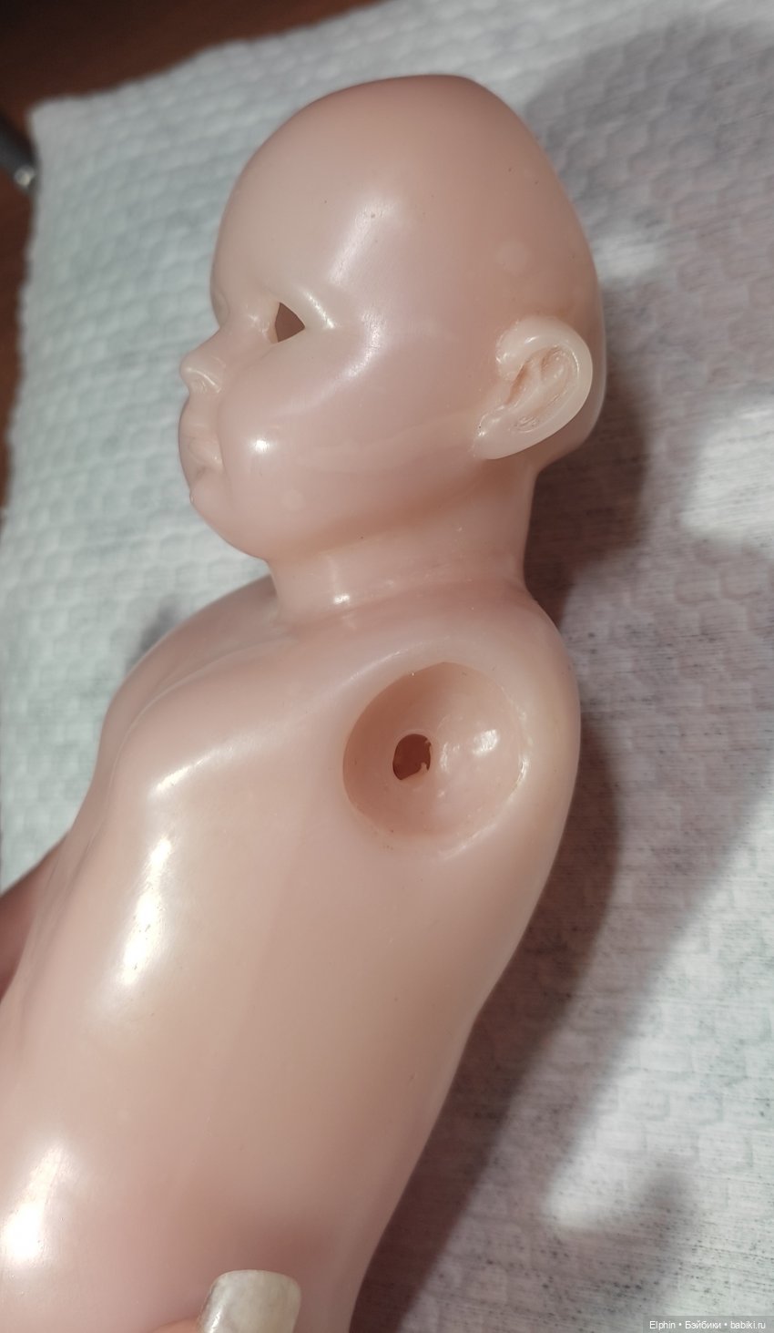 Реставрация цельнолитой восковой куклы