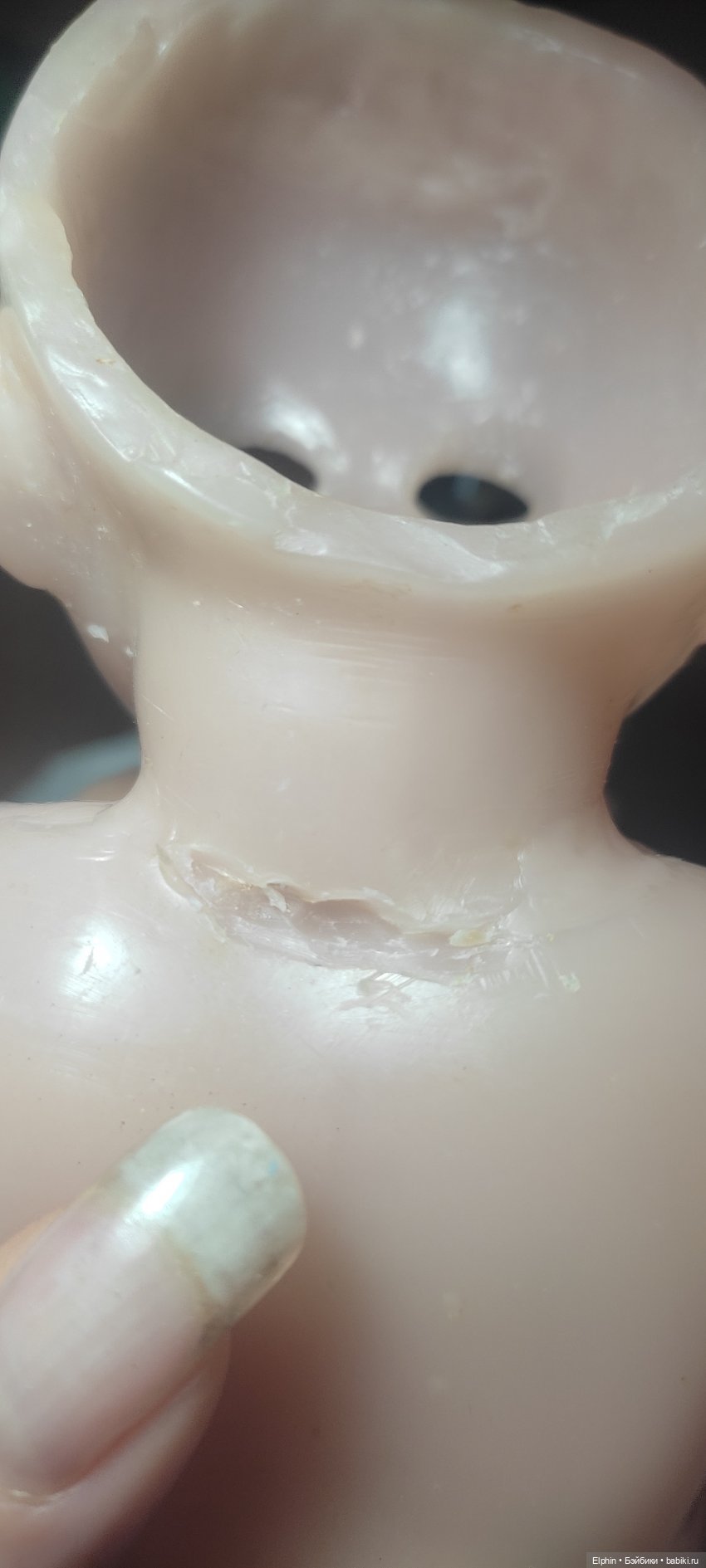 Реставрация цельнолитой восковой куклы