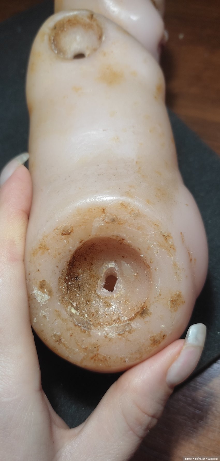 Реставрация цельнолитой восковой куклы