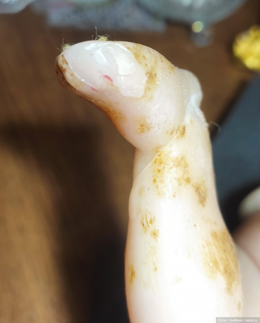 Реставрация цельнолитой восковой куклы