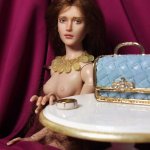 Столик для кукол 1/6 "Белый Эдельвейс"