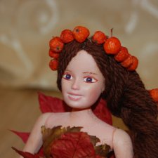 Лесная фея из кукольной головы