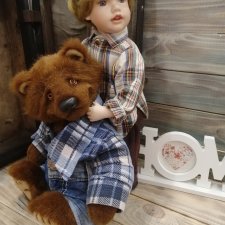 Лучшие друзья - кукла с мишкой