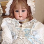 Нежное  платье для антикварной куклы.  Снижена цена!