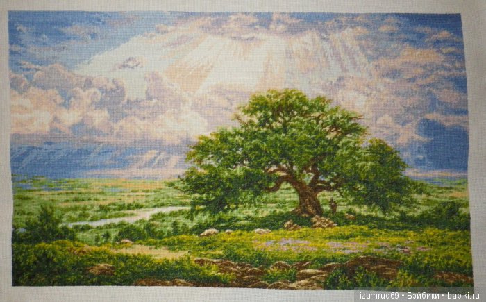 Моя вышивка "Под солнечными лучами"